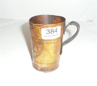 Lot 384 - 17th/18th century horn beaker