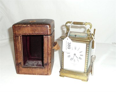 Lot 389 - Goldsmith & Co Repeating Carriage Clock In Fitted Case.