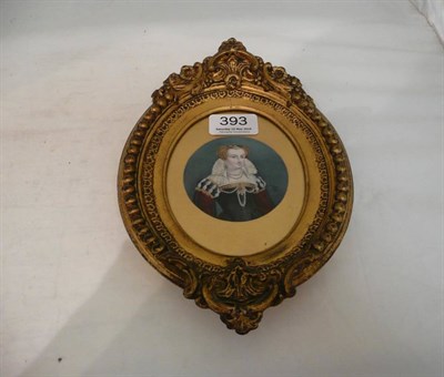 Lot 393 - Continental School framed miniature