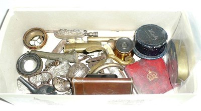 Lot 501 - A quantity of miscellaneous items, silver, buckles and other collectable items