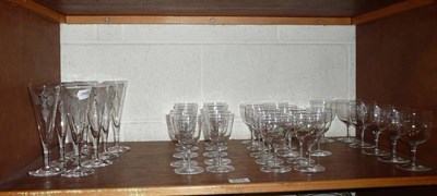 Lot 513 - A quantity of glassware, some crested