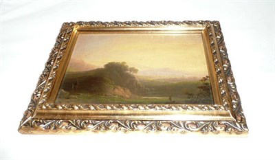 Lot 539 - A 19th century oil on panel - rural landscape