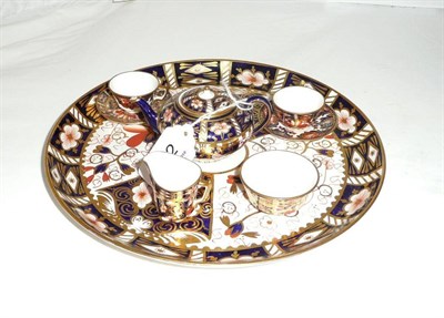 Lot 552 - Royal Crown Derby miniature tete-a-tete set on tray