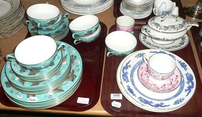 Lot 566 - Wedgwood dinner service, a small tureen and two plates