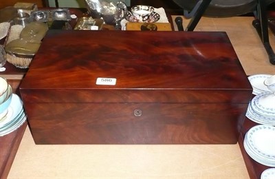 Lot 586 - Victorian mahogany writing slope