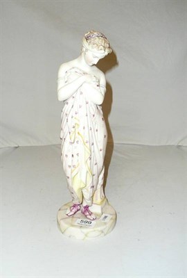 Lot 599 - Painted Parian figure of a maiden