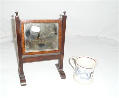 Lot 617 - Queen Victoria mug and a 19th century toilet mirror