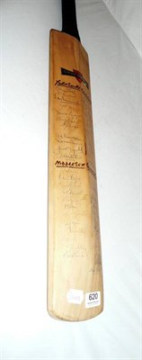 Lot 620 - A Gray-Nicholls Crusader cricket bat, signed to the face by the Australian team and to the back...