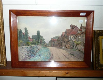 Lot 639 - J A Fraser - 'A Street in Chiddingstone, Kent', watercolour