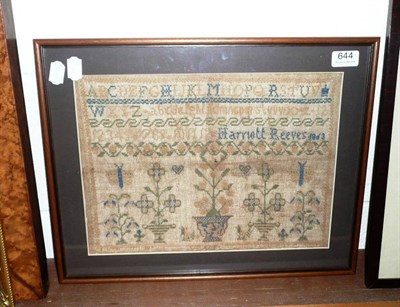 Lot 644 - A 19th century framed sampler