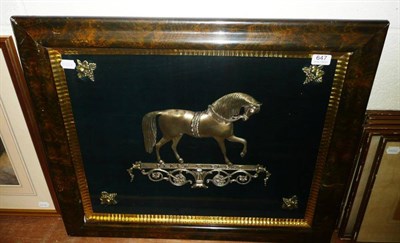 Lot 647 - A flat back figure of the horse 'Black Eagle' in a glazed display frame