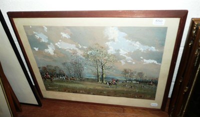 Lot 650 - Graham Smith - 'A Check - The Hertfordshire', hunting watercolour