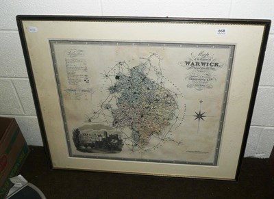 Lot 658 - Map of Warwick by Greenwood