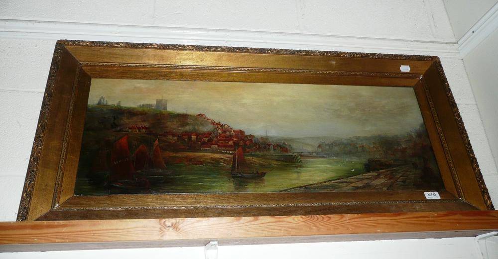 Lot 678 - Oil painting by Grace Taylor, Whitby 1903