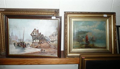 Lot 681 - Hopper oil painting and two others by G Taylor and A L Taylor