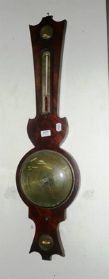 Lot 690 - Mahogany wheel barometer