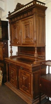 Lot 694 - French walnut serving cabinet