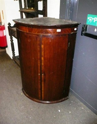 Lot 699 - 19th century mahogany Bow-fronted mahogany corner cupboard