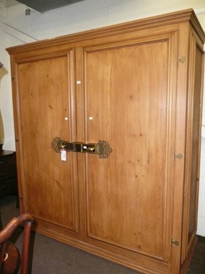 Lot 703 - Large North European pine wardrobe