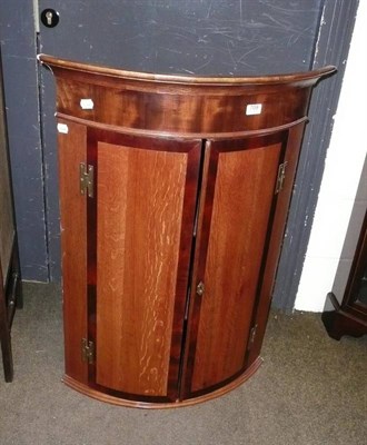 Lot 709 - Mahogany and oak corner cupboard