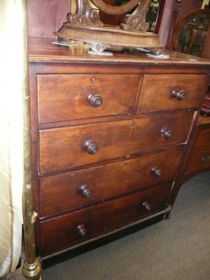 Lot 724 - Victorian mahogany four height chest