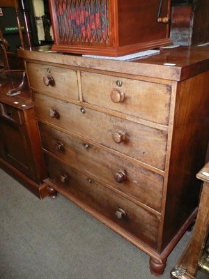 Lot 737 - 19th century mahogany four height chest of drawers