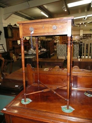 Lot 740 - George III mahogany small rectangular table with drawer