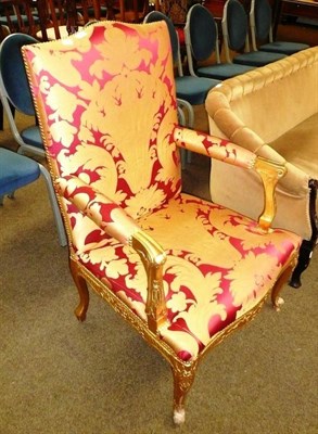 Lot 769 - Giltwood French-style armchair