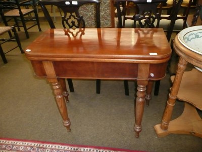 Lot 780 - Mahogany fold over tea table