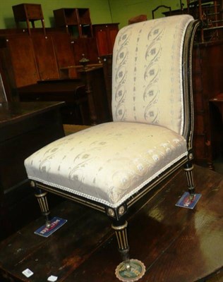 Lot 786 - Victorian ebonised and gilt chair