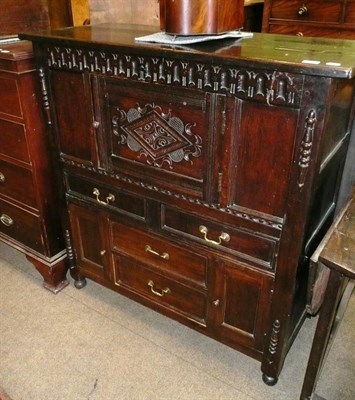 Lot 787 - Oak court cupboard