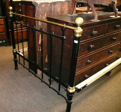 Lot 808 - Brass mounted double bedstead