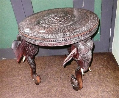 Lot 822 - Burmese carved coffee table