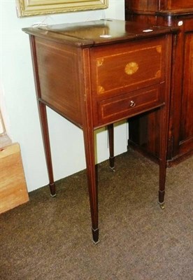 Lot 828 - Mahogany inlaid work table