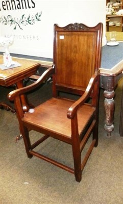 Lot 831 - Pair of mahogany armchairs