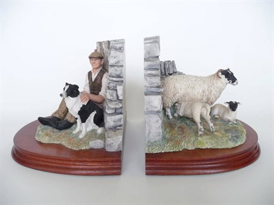 Lot 1019 - Two Border Fine Arts '10 O'Clock Break' bookends, model No. L158 by Adrian Hughes, Ltd. edition No.