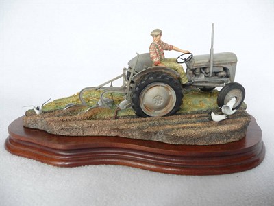 Lot 1026 - Border Fine Arts Tractor ploughing 'The Fergie', model no. JH64 by Ray ayres, Ltd. edition no....