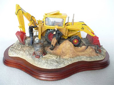 Lot 1032 - Border Fine Arts JCB 'Tea Break', model No. BO274 by Ray Ayres, Ltd. edition No. 917/950,...