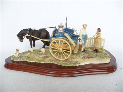 Lot 1034 - Border Fine Arts Milkman with horse drawn cart 'Daily Delivery', model No. JH103 by Ray Ayres, Ltd.