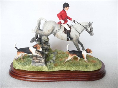 Lot 1040 - Border Fine Arts 'A Day with the Hounds', model No. BO789A by Anne Wall, grey horse, Ltd....