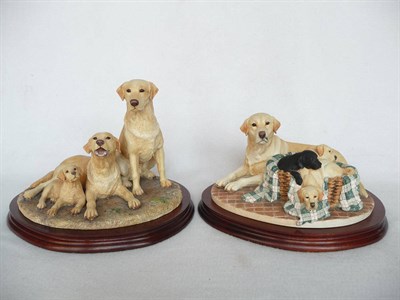 Lot 1044 - Border Fine Arts 'Labrador Family' yellow, model No. BO730A, Ltd. edition No. 579/950, 20.3cm...