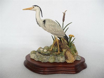 Lot 1054 - Border Fine Arts Heron 'Patience', model No L123 by David Walton, Ltd. edition No. 165/950,...