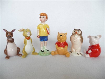 Lot 1070 - Eight Beswick 'Winnie The Pooh' figures 'Winnie the Pooh', No. 2193; 'Eeyore', No. 2196;...