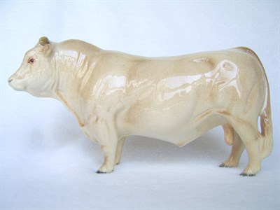 Lot 1078 - Beswick Charolais Bull, model No. 2463A, cream gloss, 12.7cm high