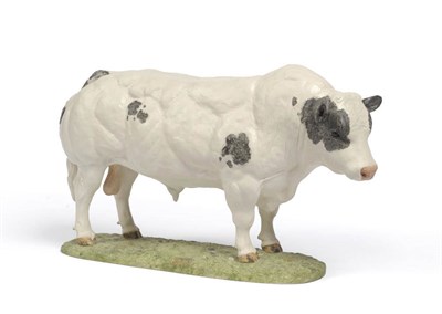 Lot 1097 - A Shebeg Pottery Belgian Blue Bull, modelled by John Harper and dated '94, first version, Ltd....