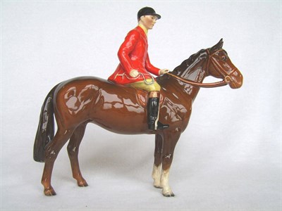 Lot 1117 - A Beswick huntsman on standing brown horse, model No. 1501, gloss, 21cm high