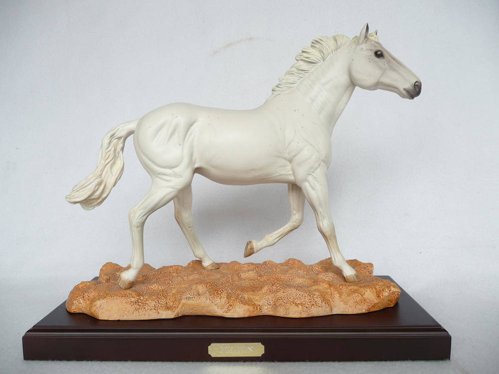 Lot 1128 - Royal Doulton Horse 'Milton', model No. DA245, light grey matt, Ltd. edition of 1000, 31cm high...