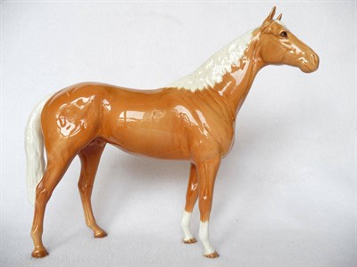 Lot 1136 - Beswick Palomino Hunter, large model No. 1734 (second version), gloss, 29.8cm high