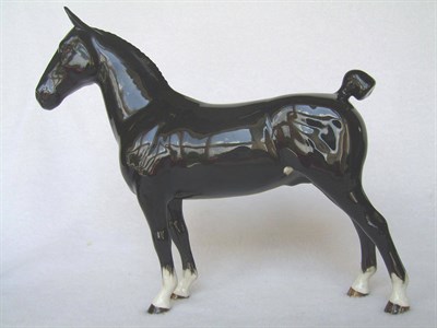 Lot 1152 - Beswick Black Hackney Horse 'Black Magic of Nork', model No. 1361, gloss, 19.7cm high