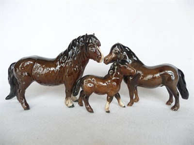 Lot 1161 - Beswick Brown Shetland Pony 'Eschonchan Ronay', model No. 1648, gloss, 12.1cm high; Brown...